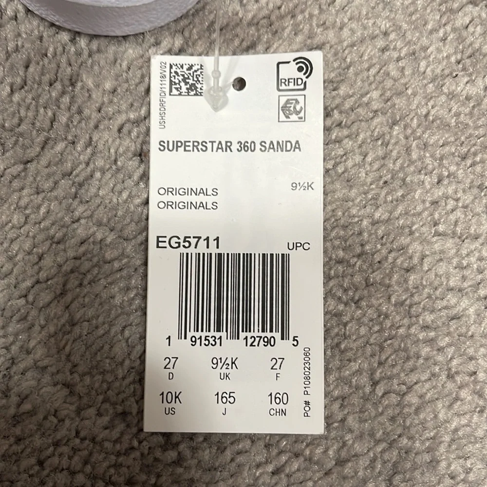 New Kids Adidas Originals Superstar 360 Velco Sandals